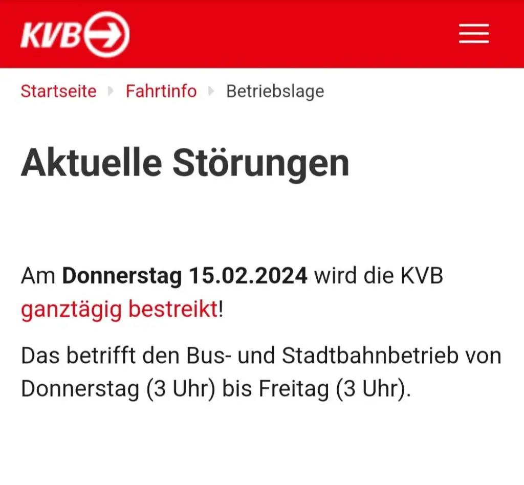 kvb streik — DE news