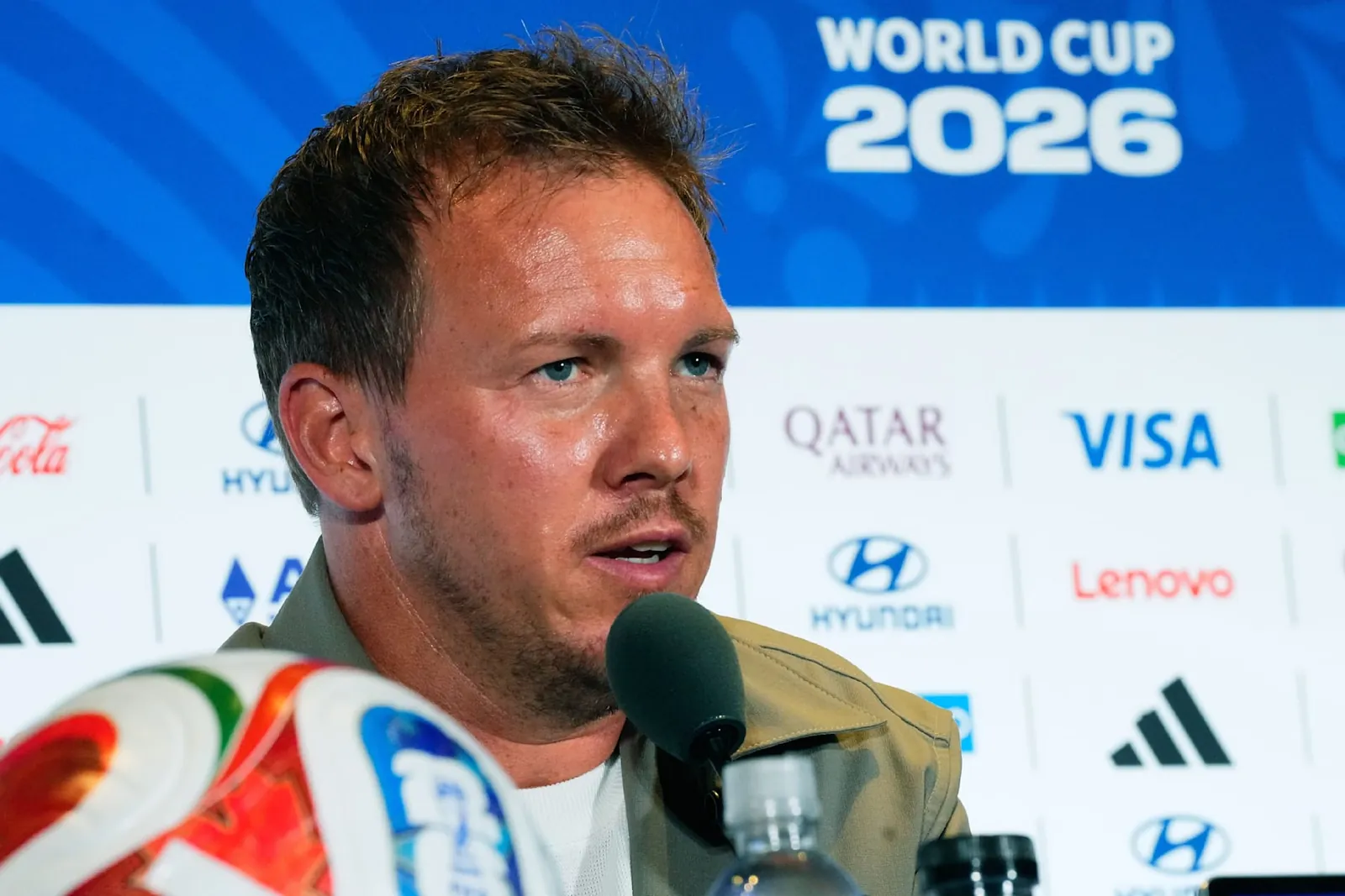 Bundestrainer Julian Nagelsmann am Sonntag auf der Pressekonferenz