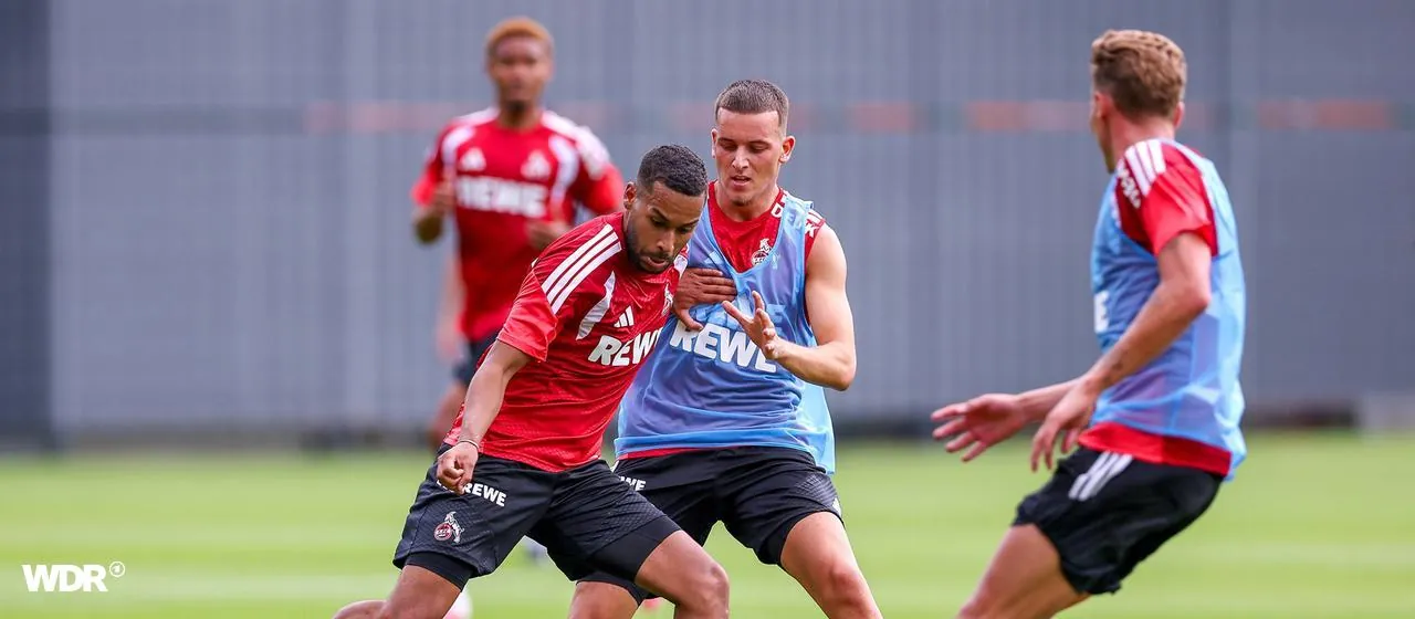 Der 1. FC Köln um Said El Mala (2. v. r.) startet in die Sommervorbereitung